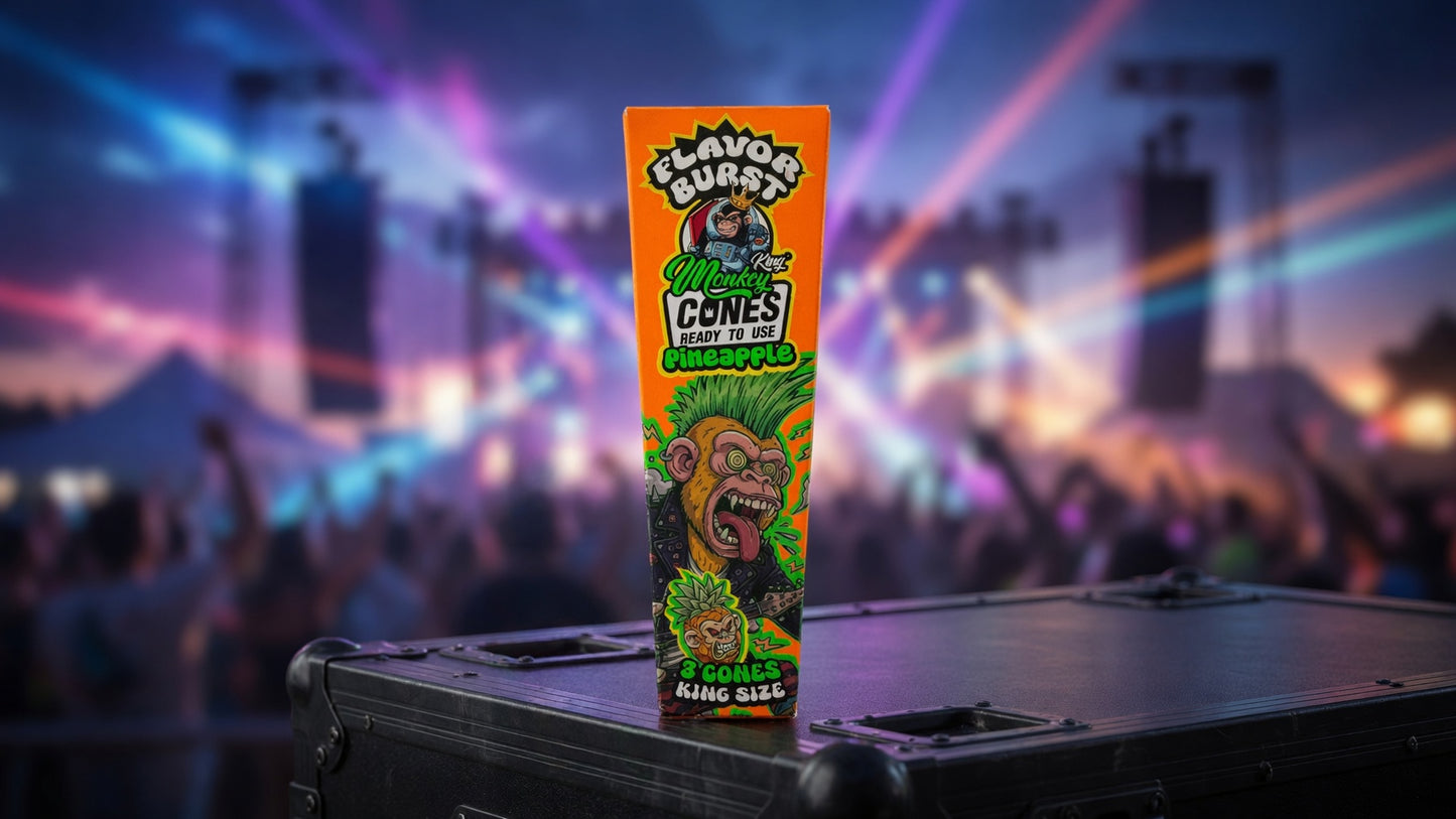 Monkey King: King Size Flavor Burst Cones (24 Pack) - Pineapple