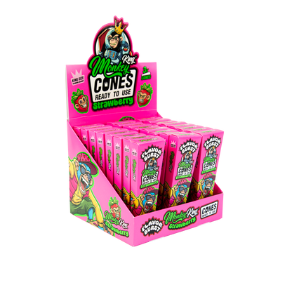 Monkey King: King Size Flavor Burst Cones (24 Pack) - Strawberry
