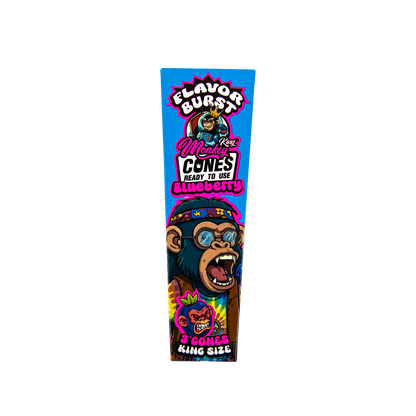 Monkey King: King Size Flavor Burst Cones (24 Pack) - Blueberry