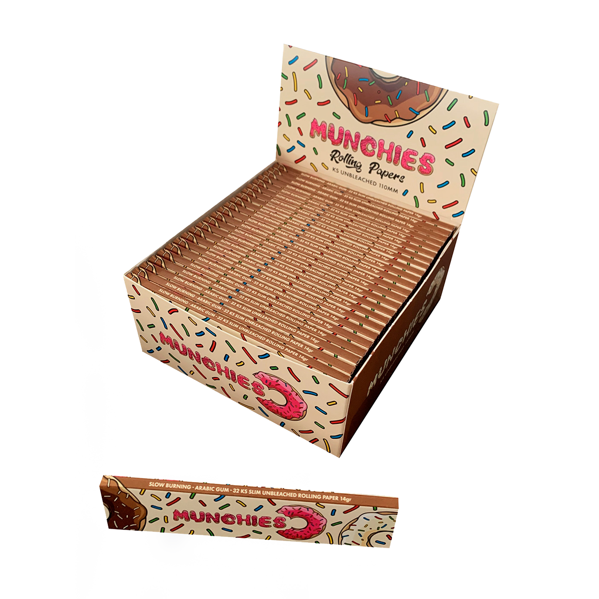 Monkey King Rolling Papers: Munchies Ed. - King Size Unbleached (50 Pack)