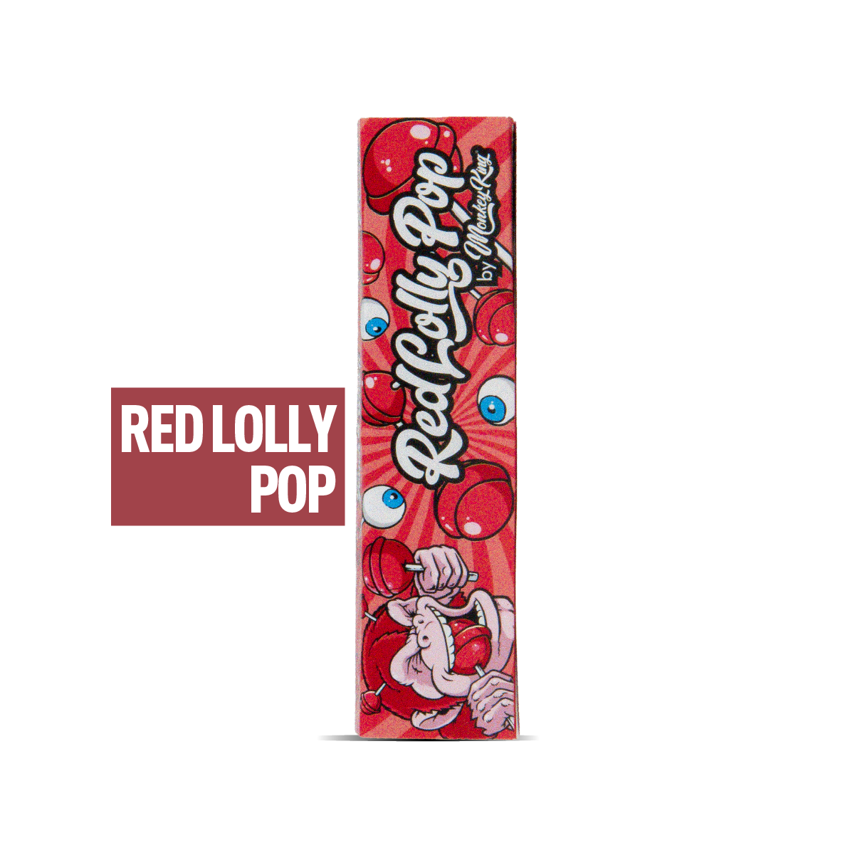 Monkey King Scented Smell Papers & Tips: Red Lolly Pop - King Size (24 Pack)