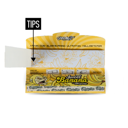 Monkey King Scented Smell Papers & Tips: Sweet Banana - King Size (24 Pack)