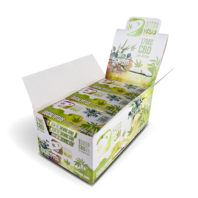 Astra Hemp Eucalyptus Chewing Gum 17mg Blister Packs (24 Pcs)