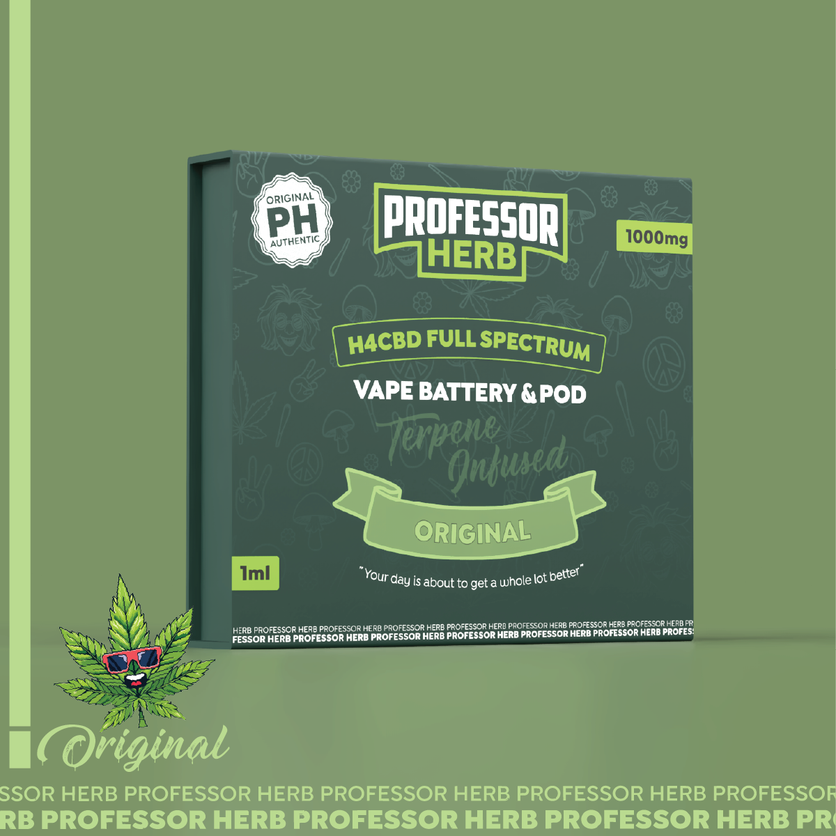 Professor Herb 1000mg H4CBD Full Spectrum 1ml Pod Kit