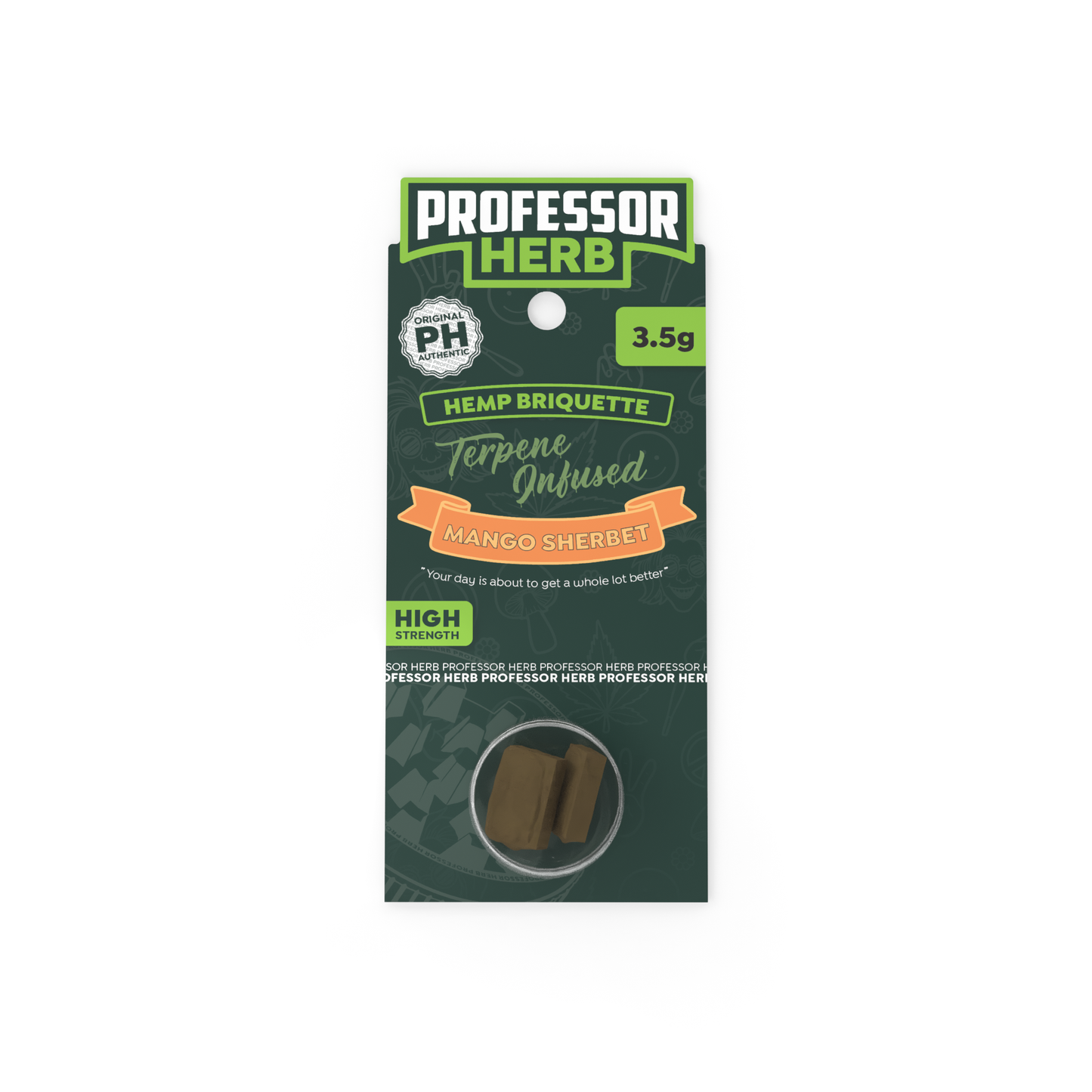 Professor Herb Hemp Briquette Hash 3.5g Mango Sherbet