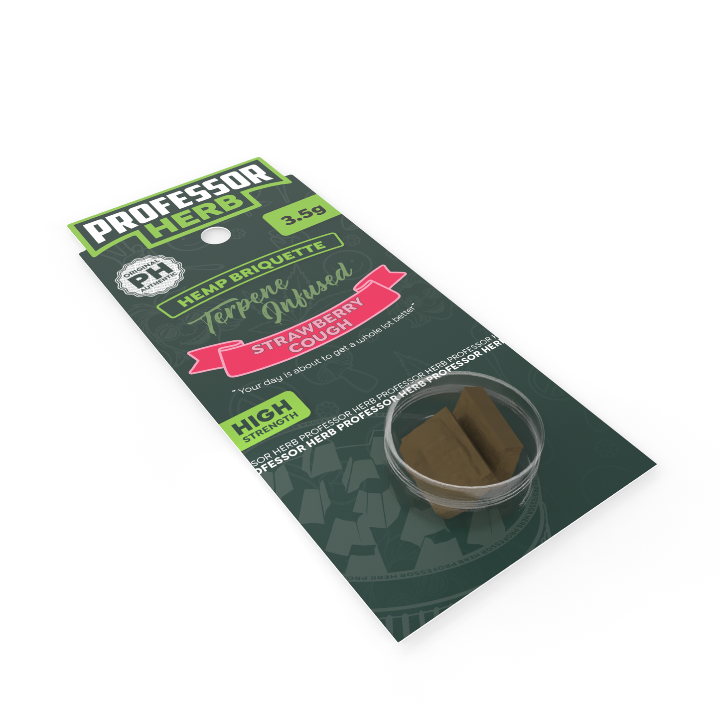 Professor Herb Hemp Briquette Hash 3.5g Strawberry Cough