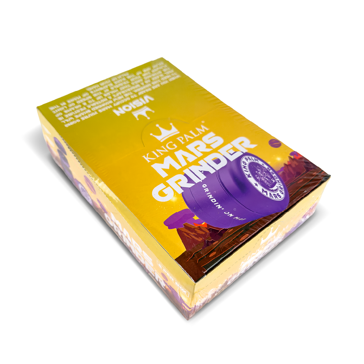 King Palm 4-Piece Grinders: Purple Mars (6 Pack)
