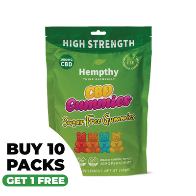 Hempthy CBD Sugar Free Gummies 1000mg