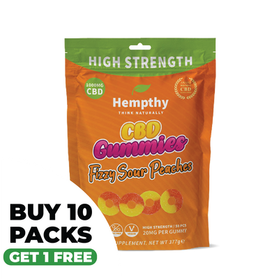 Hempthy CBD Fizzy Sour Peaches 1000mg