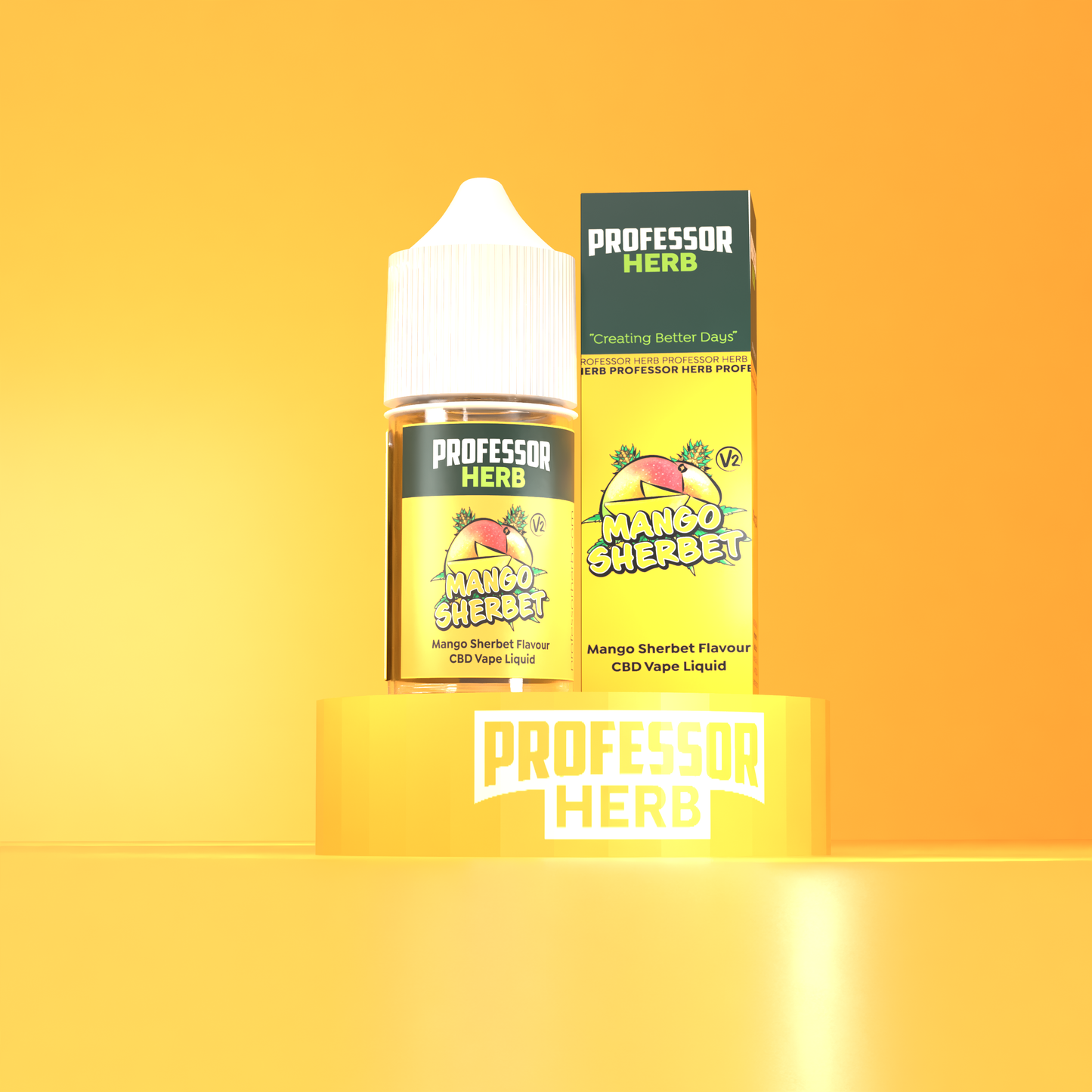 Professor Herb CBD Vape Liquid 1000mg/30ml V2 - Mango Sherbet