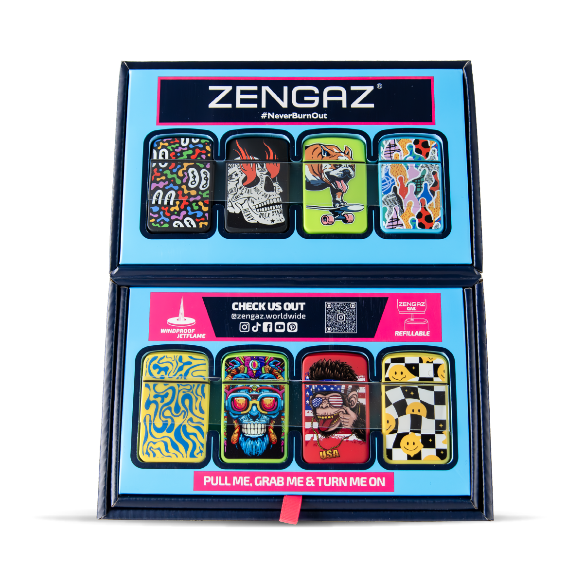 Zengaz Cube Display Jet Lighters ZL-12 (16 pcs)