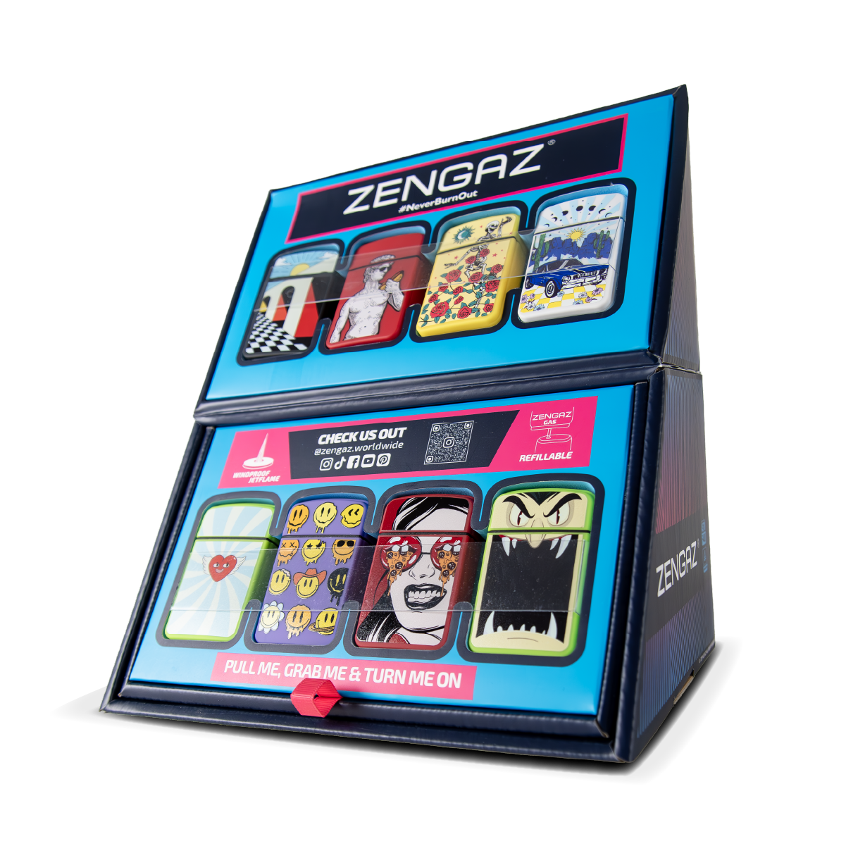 Zengaz Cube Display Jet Lighters ZL-12 (16 pcs)