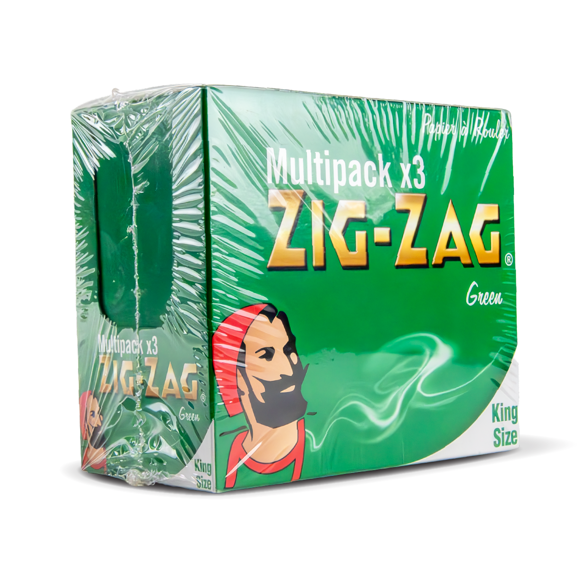 Zig Zag Rolling Papers Multipack: Green King Size - 3 Booklets (12 Pack)