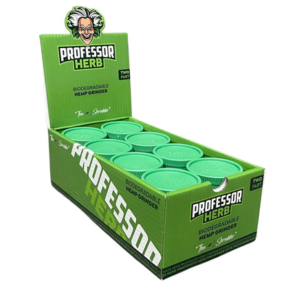 Professor Herb Biodegradable Hemp Shredder Grinder (2 Part) - Green