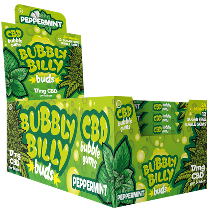 Multitrance Bubbly Billy CBD Peppermint Bubblegums 17mg-Multitrance-Blazed Wholesale