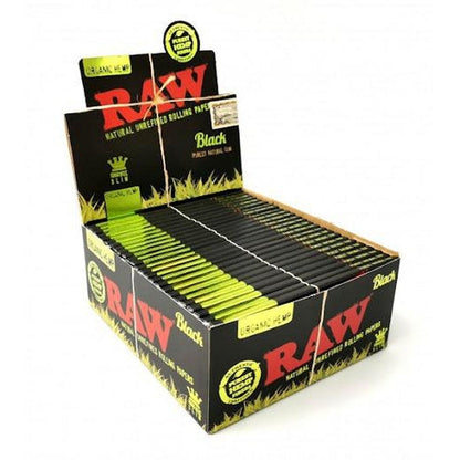 RAW Organic Hemp Black Rolling Papers-RAW-Blazed Wholesale