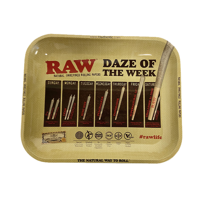 RAW 'Daze of the Week' Rolling Tray (X Large 27.5 x 34)-RAW-Blazed Wholesale