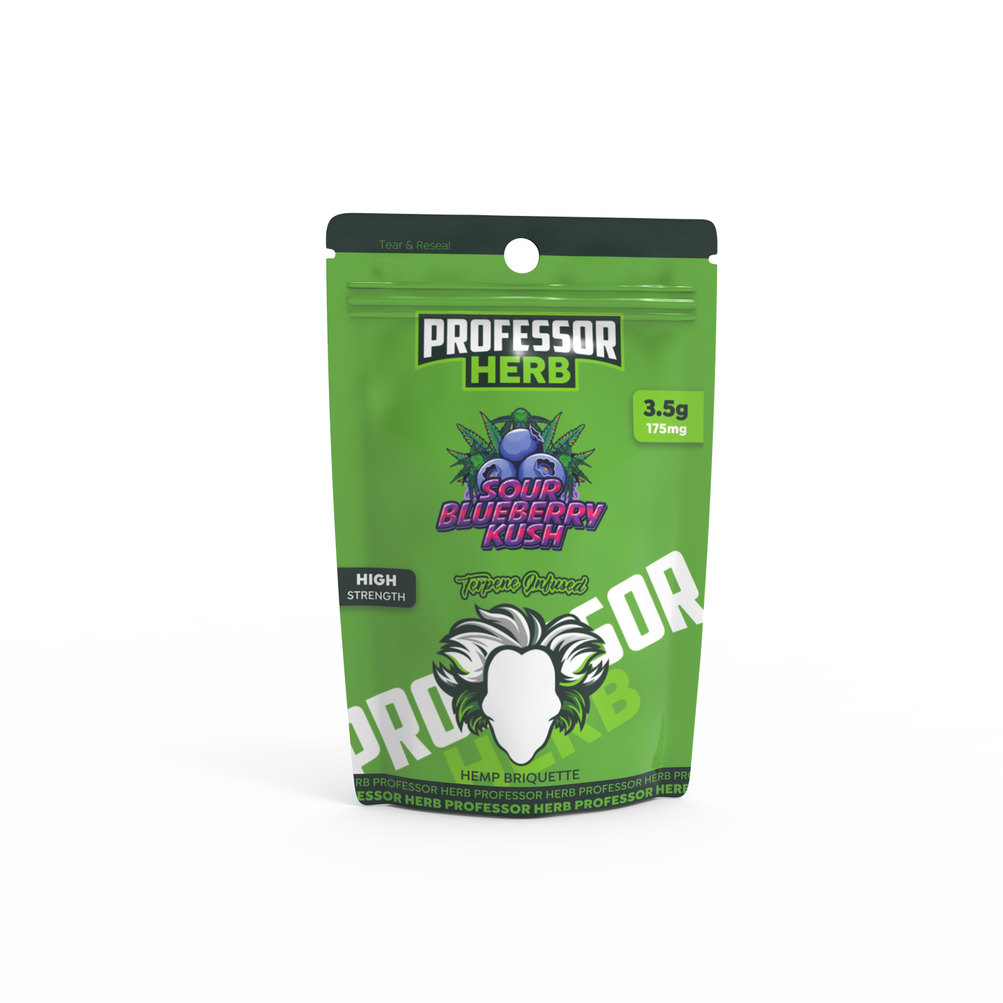Professor Herb Hemp Briquette Hash (3.5g) - Sour Blueberry Kush